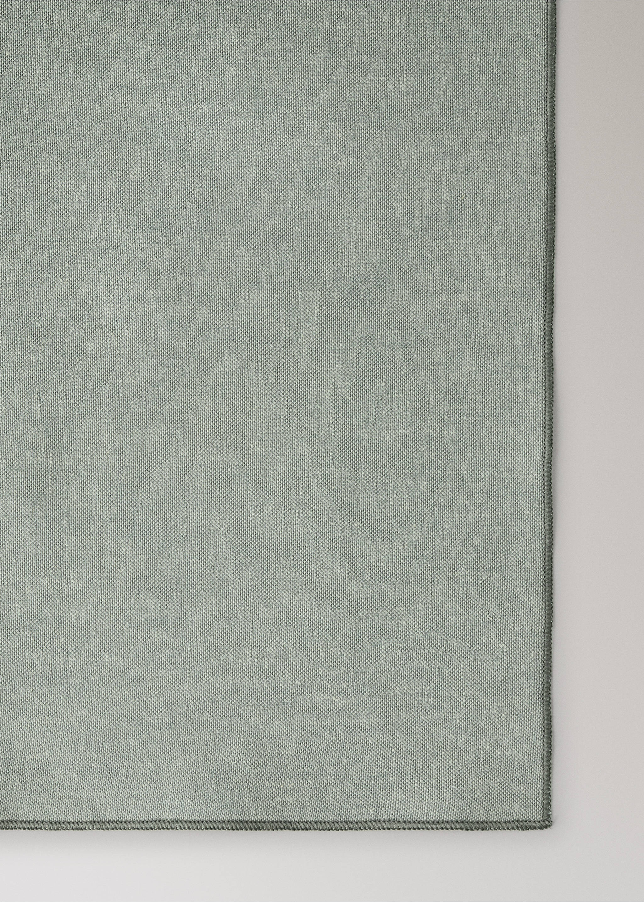 Mantel algodón chambre detalle overlock 6 a 8 comensales - Detalle del artículo 2, Verde. Ref: 37002560-00.