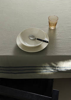 Washed cotton checked tablecloth for 6 to 8 guests — Green 7