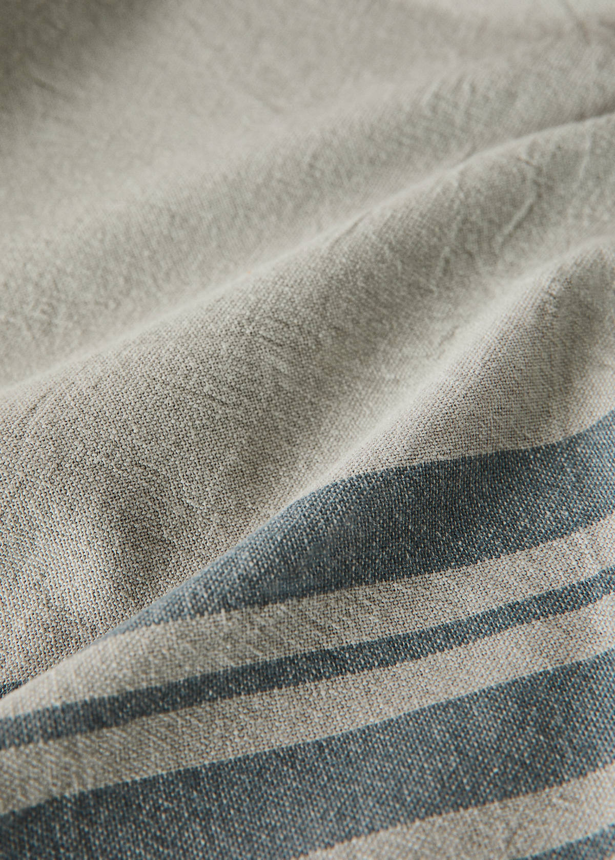 Washed cotton checked tablecloth for 6 to 8 guests — Green