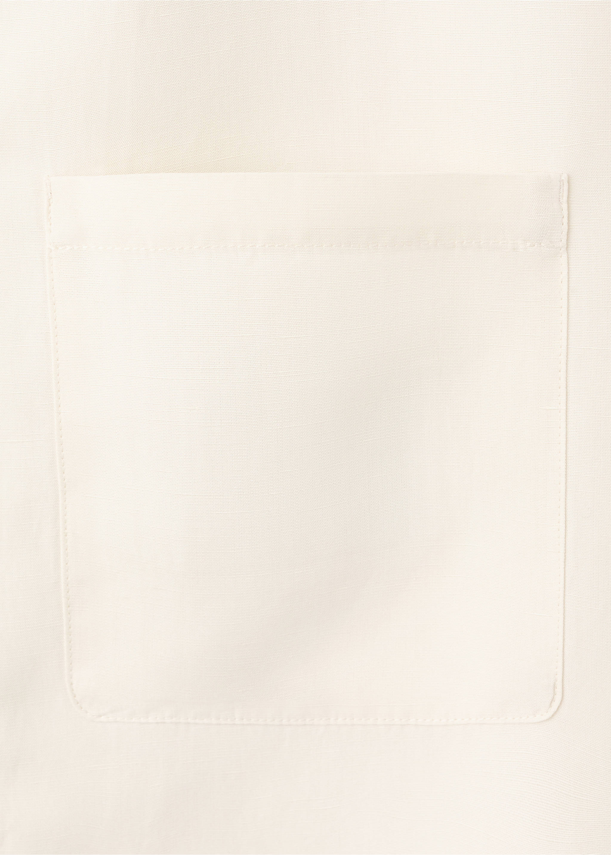 Slim fit lyocell linen jacket with pockets - Details of the article 8, Off White. Ref: 37002892-00.