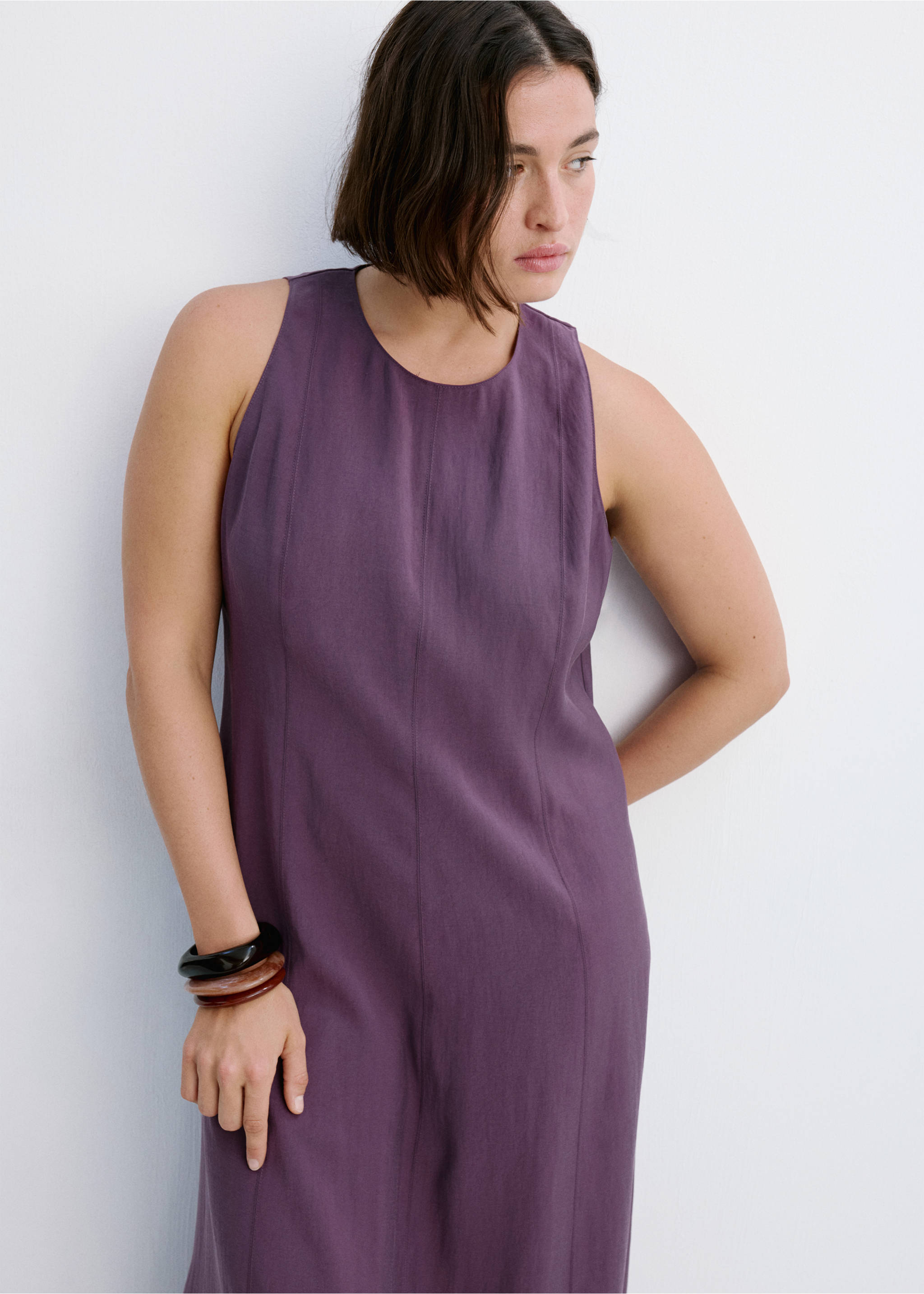Dress pepa - Details of the article 5, Violet. Ref: 37002895-00.