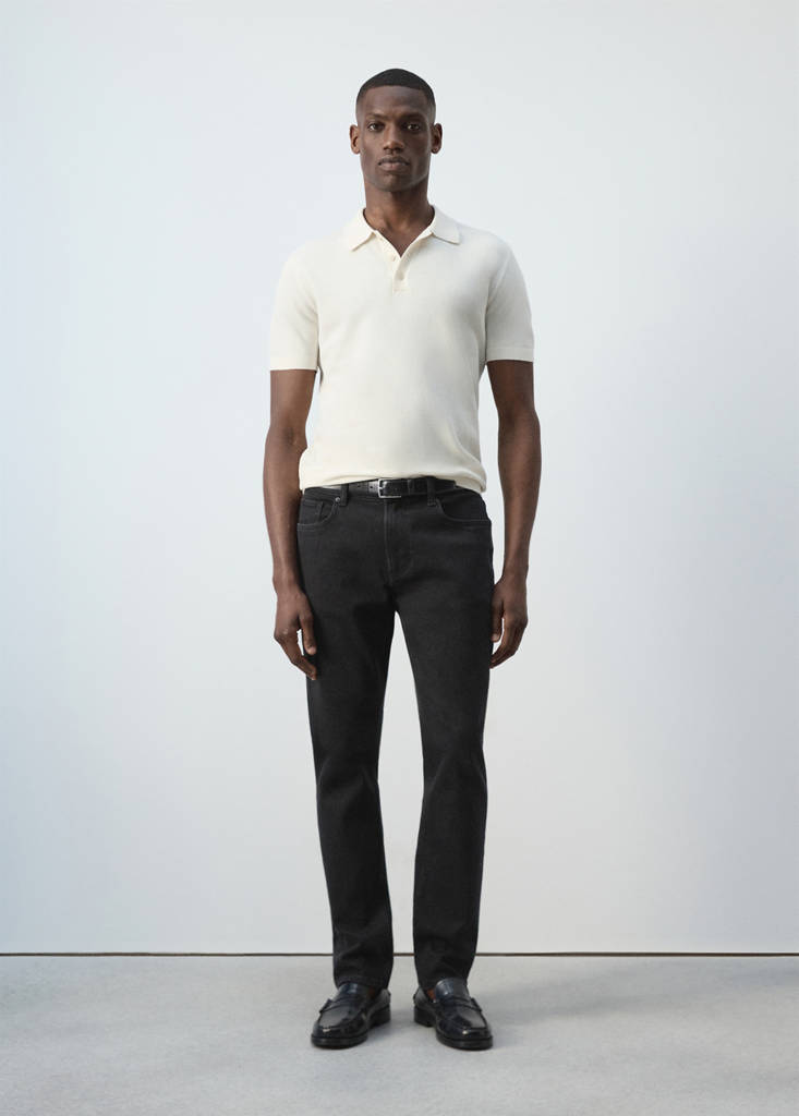Jan slim-fit jeans — Black denim