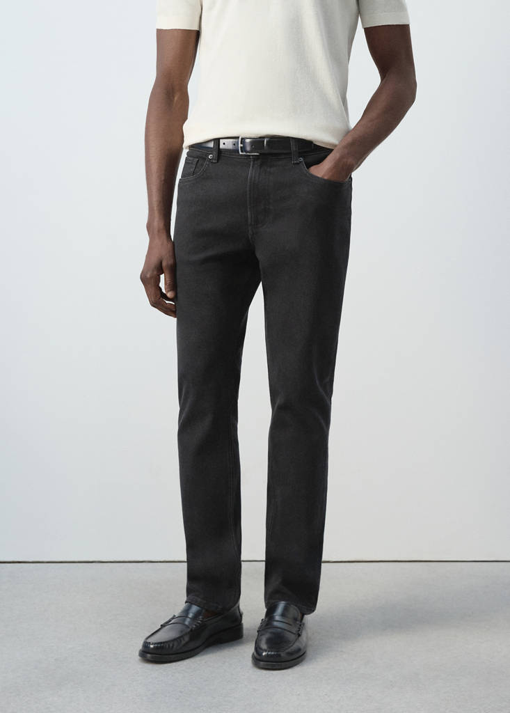Jan slim-fit jeans — Black denim