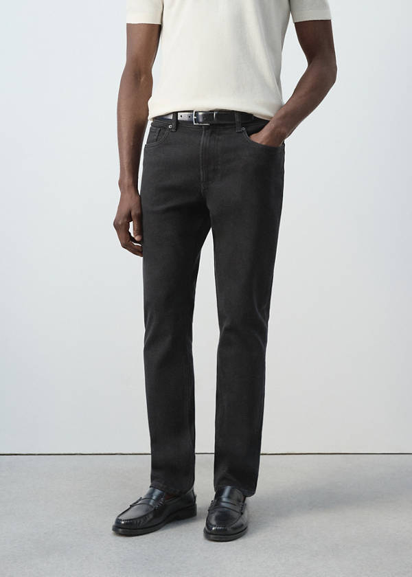 Jan slim-fit jeans — Black denim