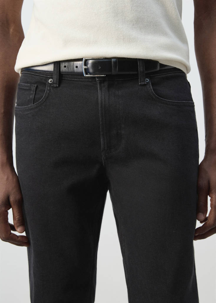 Jan slim-fit jeans — Black denim