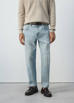 Ben cropped tapered-fit jeans — Light Blue 1