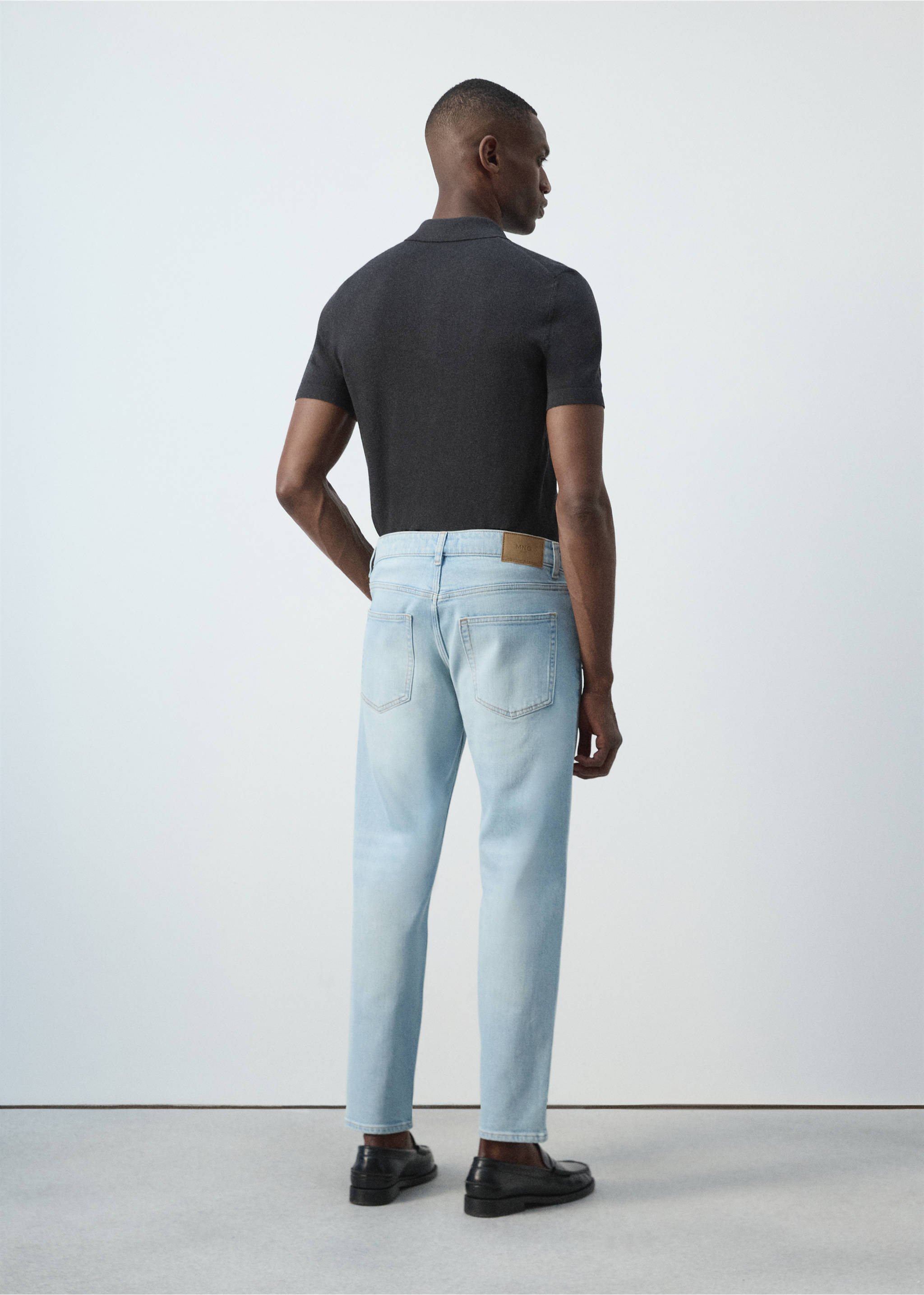 Ben cropped tapered-fit jeans - Reverse of the article, Light Blue. Ref: 37002898-00.
