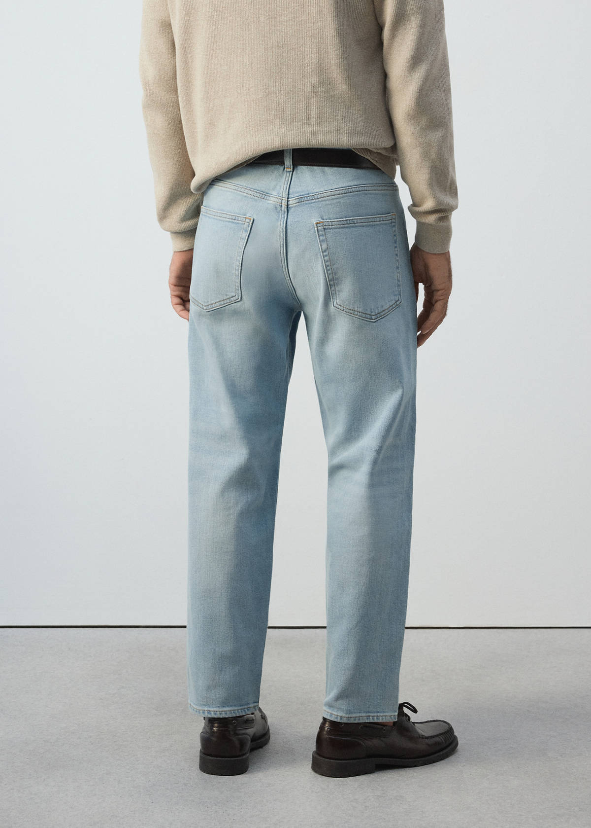 Ben cropped tapered-fit jeans — Light Blue