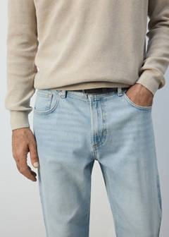 Ben cropped tapered-fit jeans — Light Blue 4