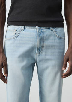 Ben cropped tapered-fit jeans — Light Blue 6