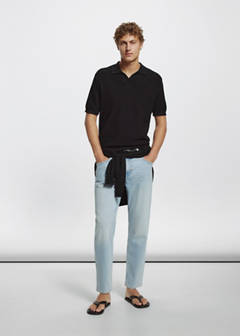 Ben cropped tapered-fit jeans — Light Blue 11