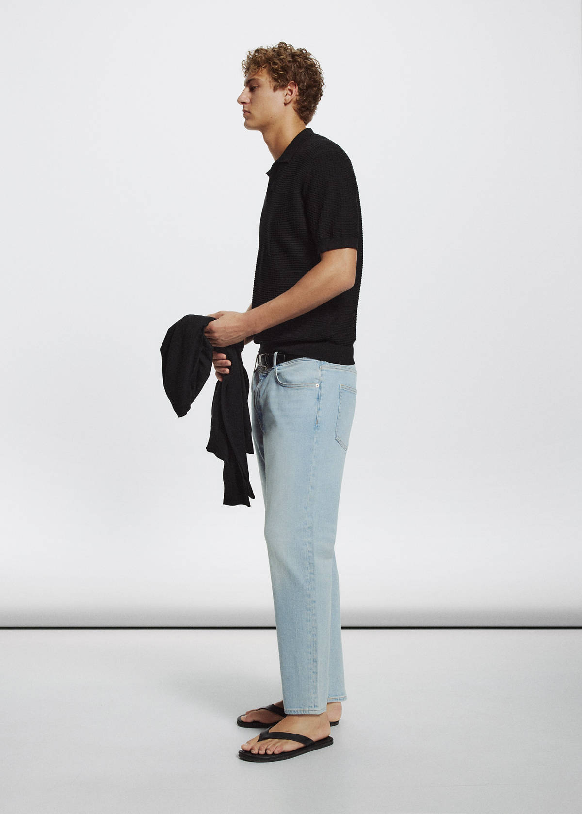 Ben cropped tapered-fit jeans — Light Blue