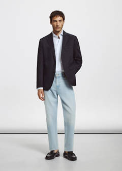 Ben cropped tapered-fit jeans — Light Blue 14