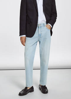 Ben cropped tapered-fit jeans — Light Blue 13
