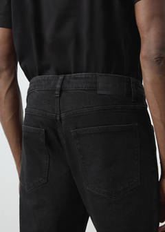 Ben cropped tapered-fit jeans — Black denim 4