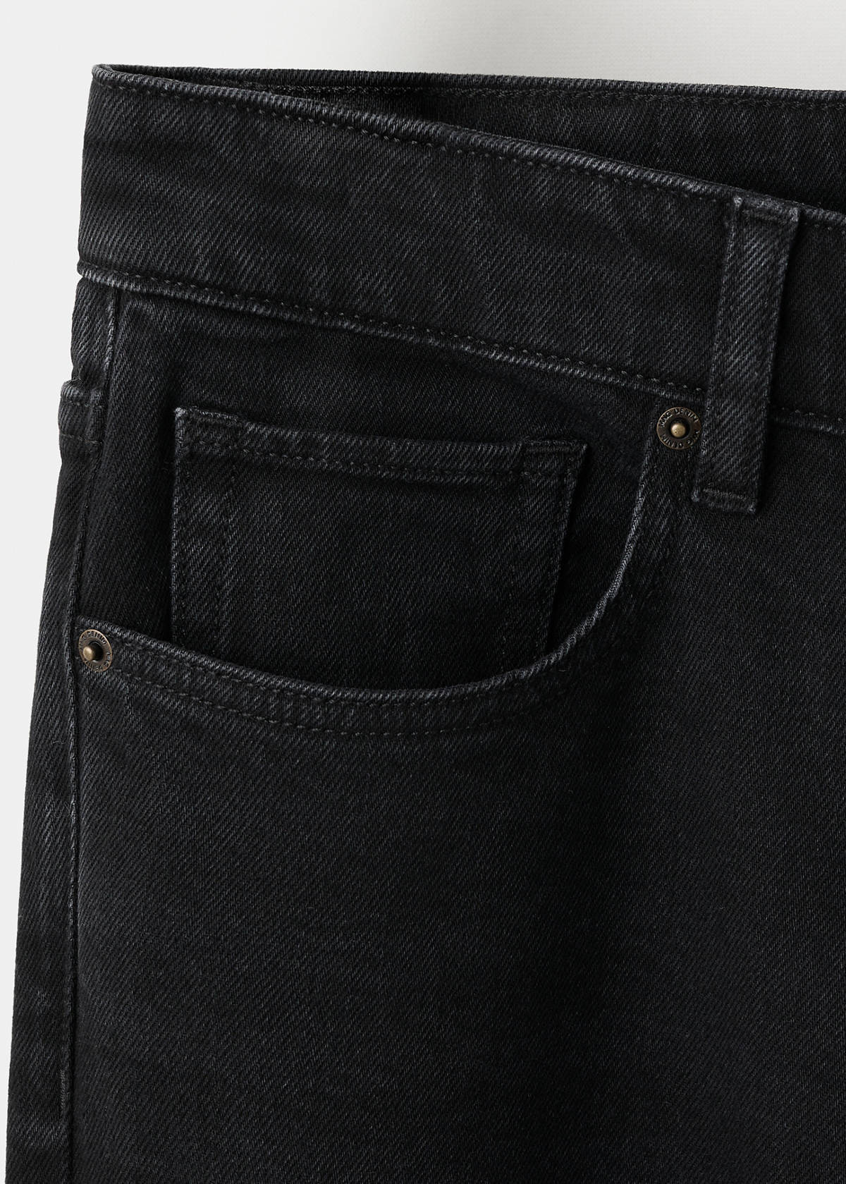 Ben cropped tapered-fit jeans — Black denim