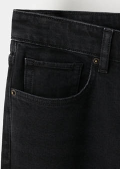 Ben cropped tapered-fit jeans — Black denim 10