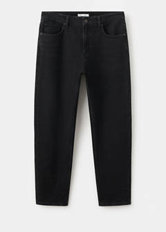 Ben cropped tapered-fit jeans — Black denim 8