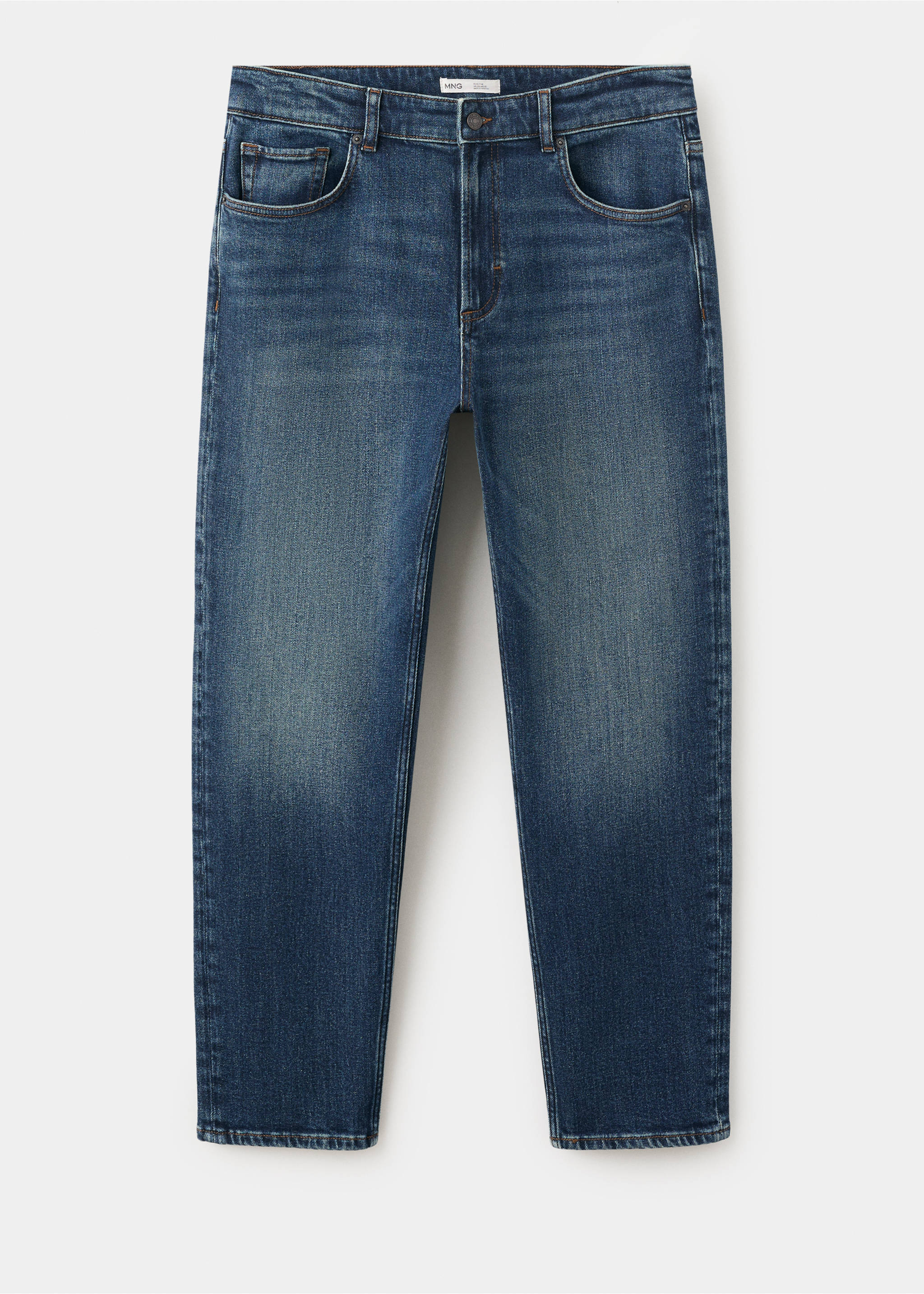 Джинсы Ben cropped tapered fit - Изделие без модели, Темно-синий. Ref: 37002902-00.