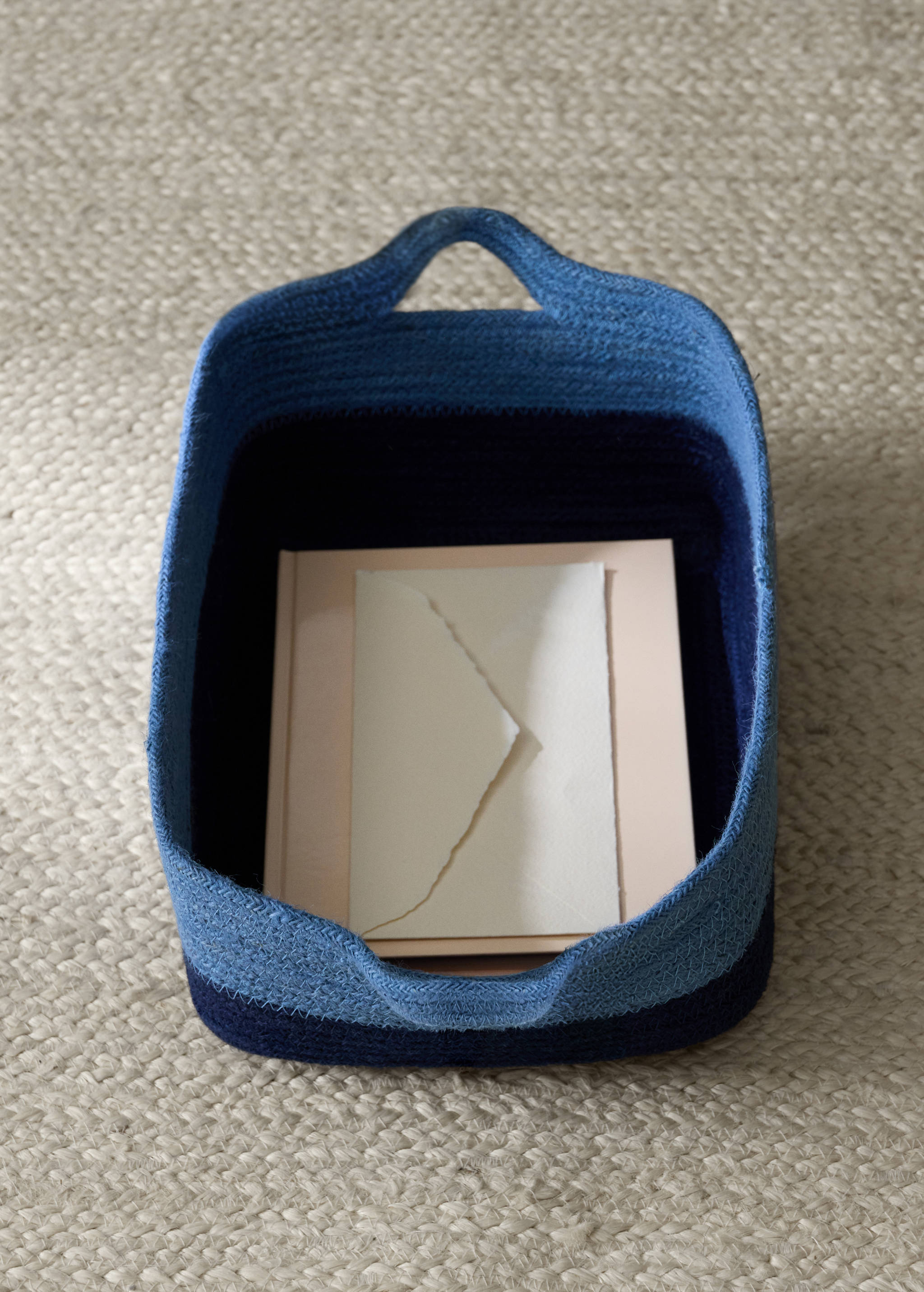 100% jute basket with handles - General plane