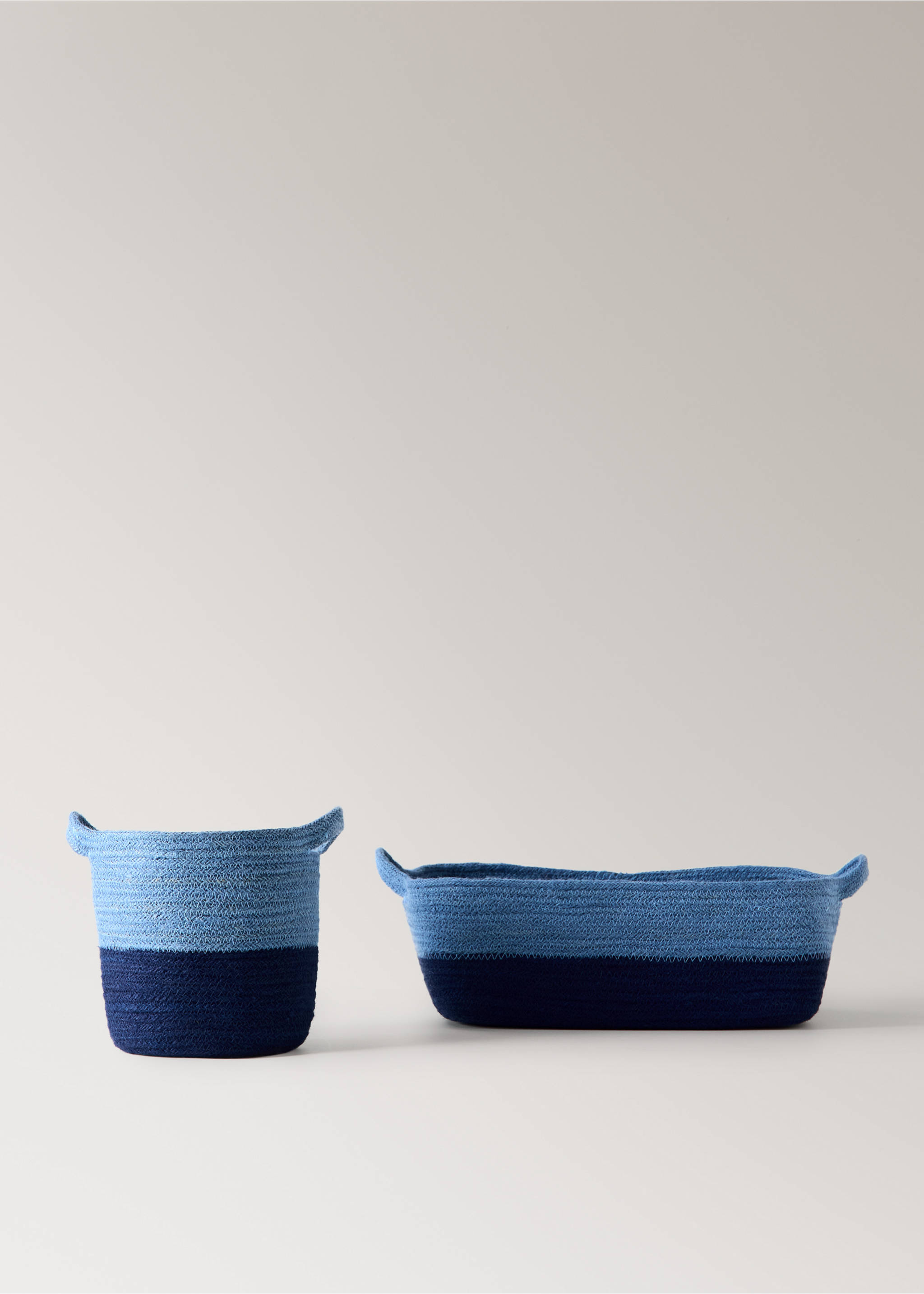 Korb 100% Jute mit Griffen - Detail des Artikels 3, Blau. Ref: 37002909-00.
