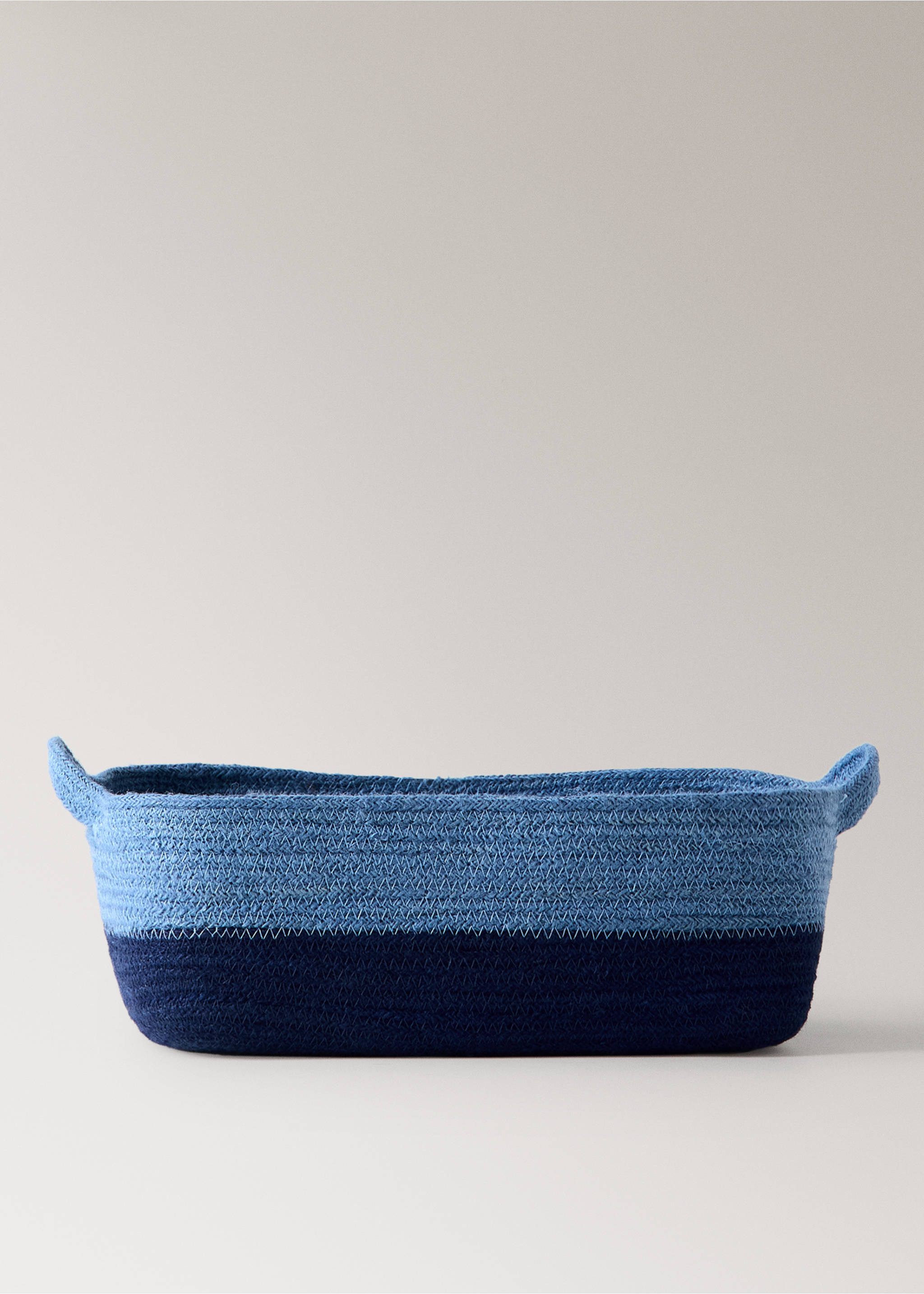 Korb 100% Jute mit Griffen - Artikel ohne Model, Blau. Ref: 37002909-00.