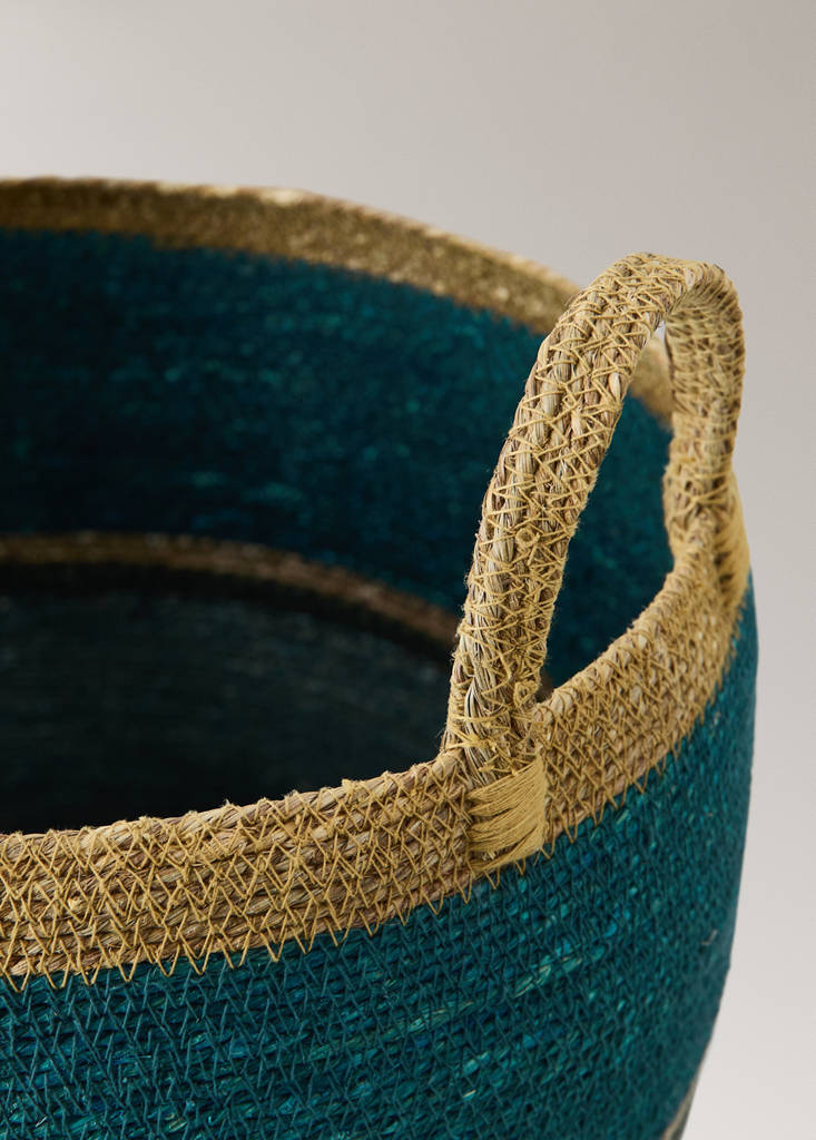 Multistripe seaweed box — Blue