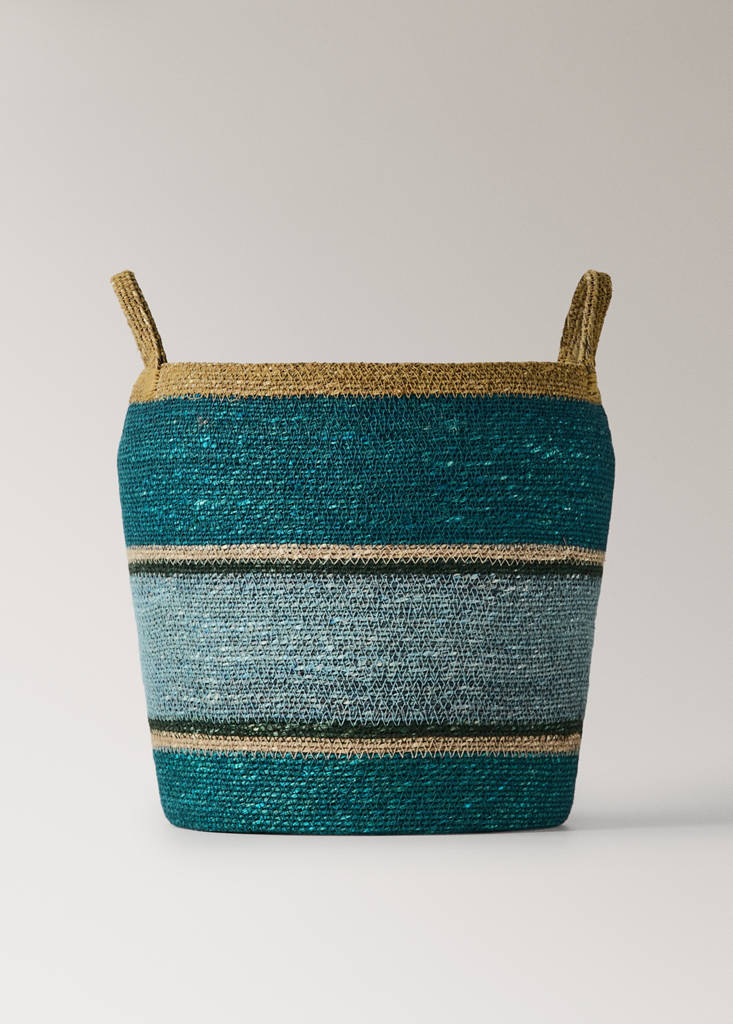 Multistripe seaweed box — Blue
