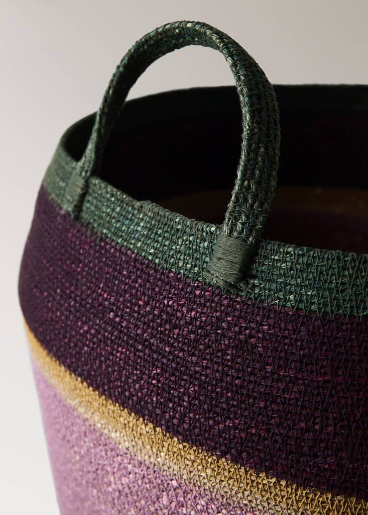 Multistripe seaweed box — Purple