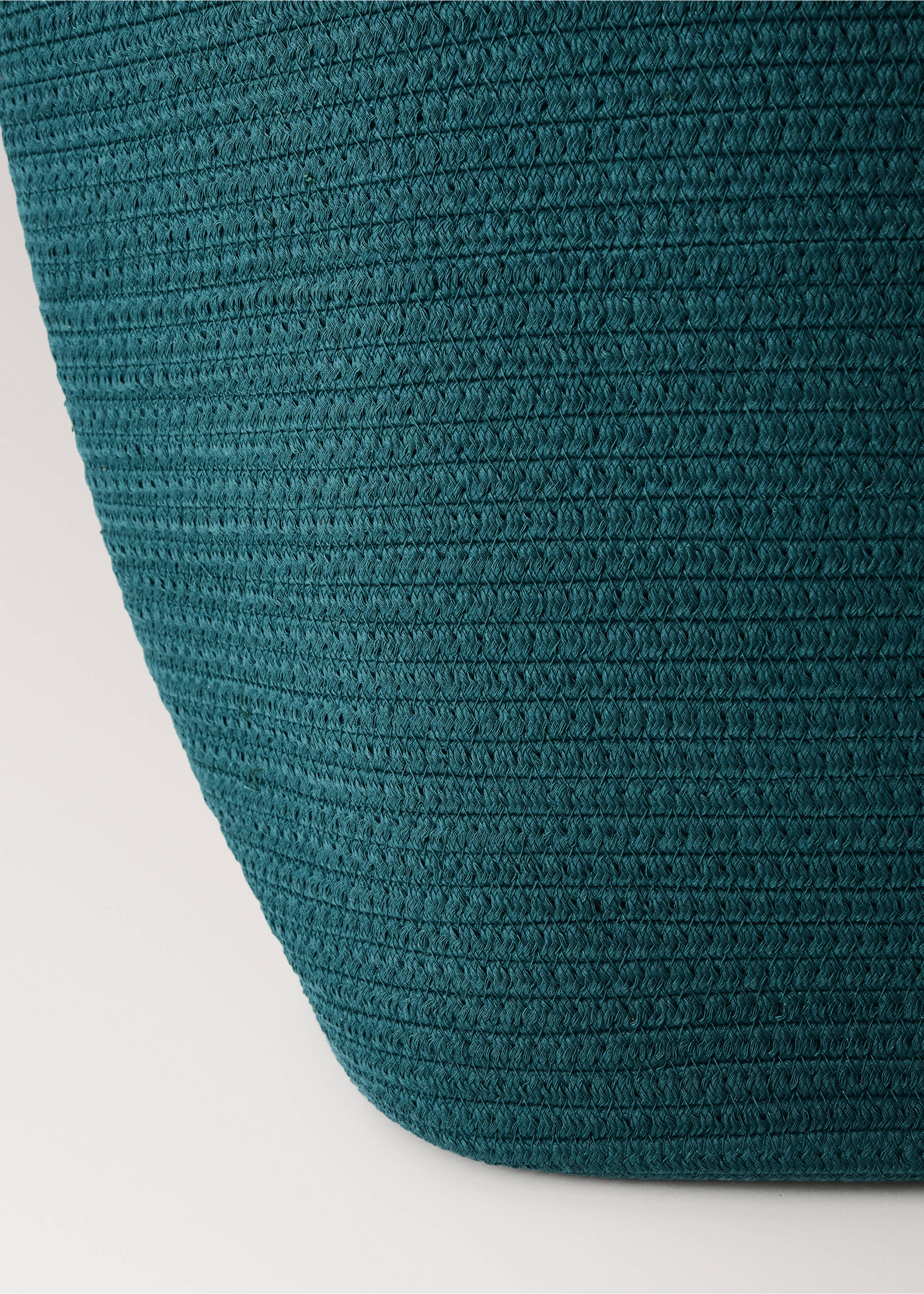 Two-tone basket, 100% cotton - Details of the article 3, Petrol Blue. Ref: 37002918-00.