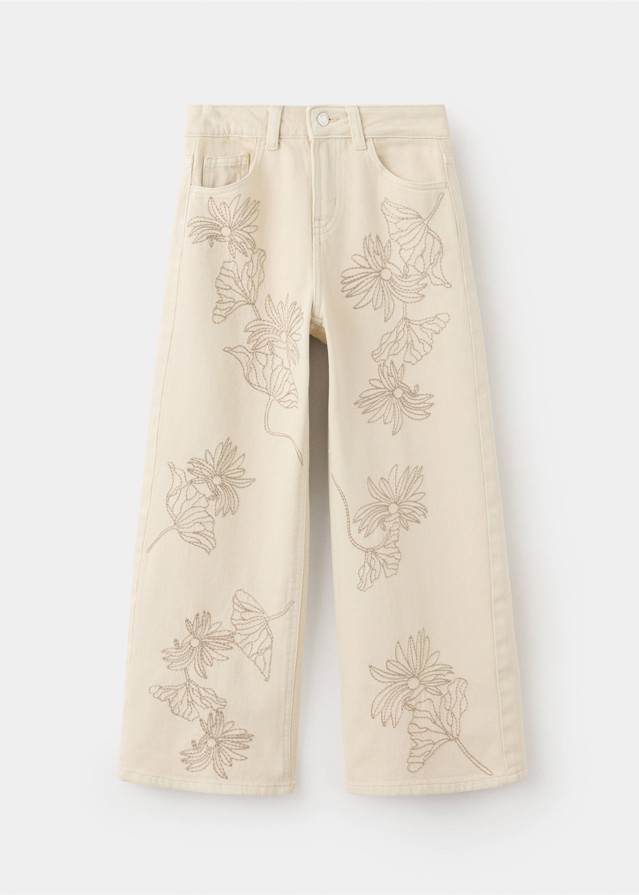 Jeans flor - Article sans modèle, Écru. Ref: 37002920-00.