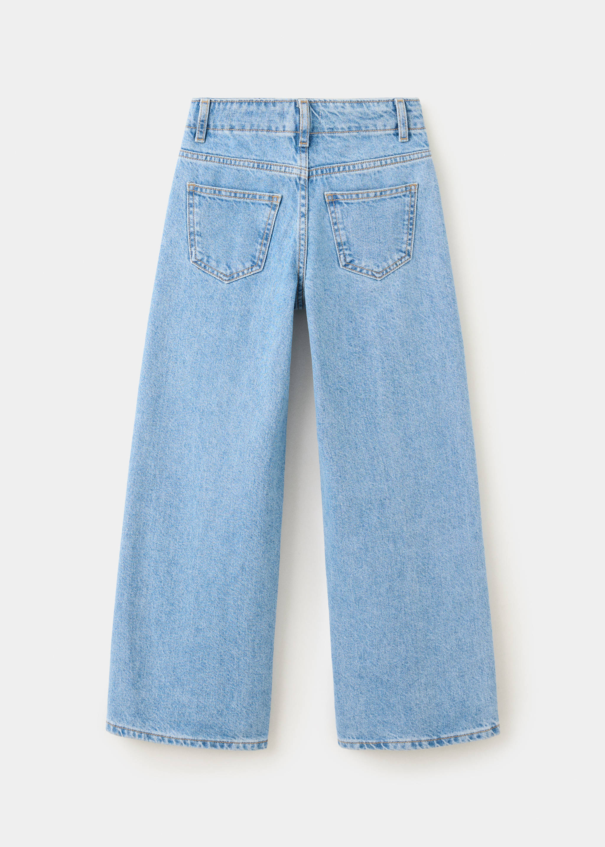 Wide-leg double-button jeans - Reverse of the article