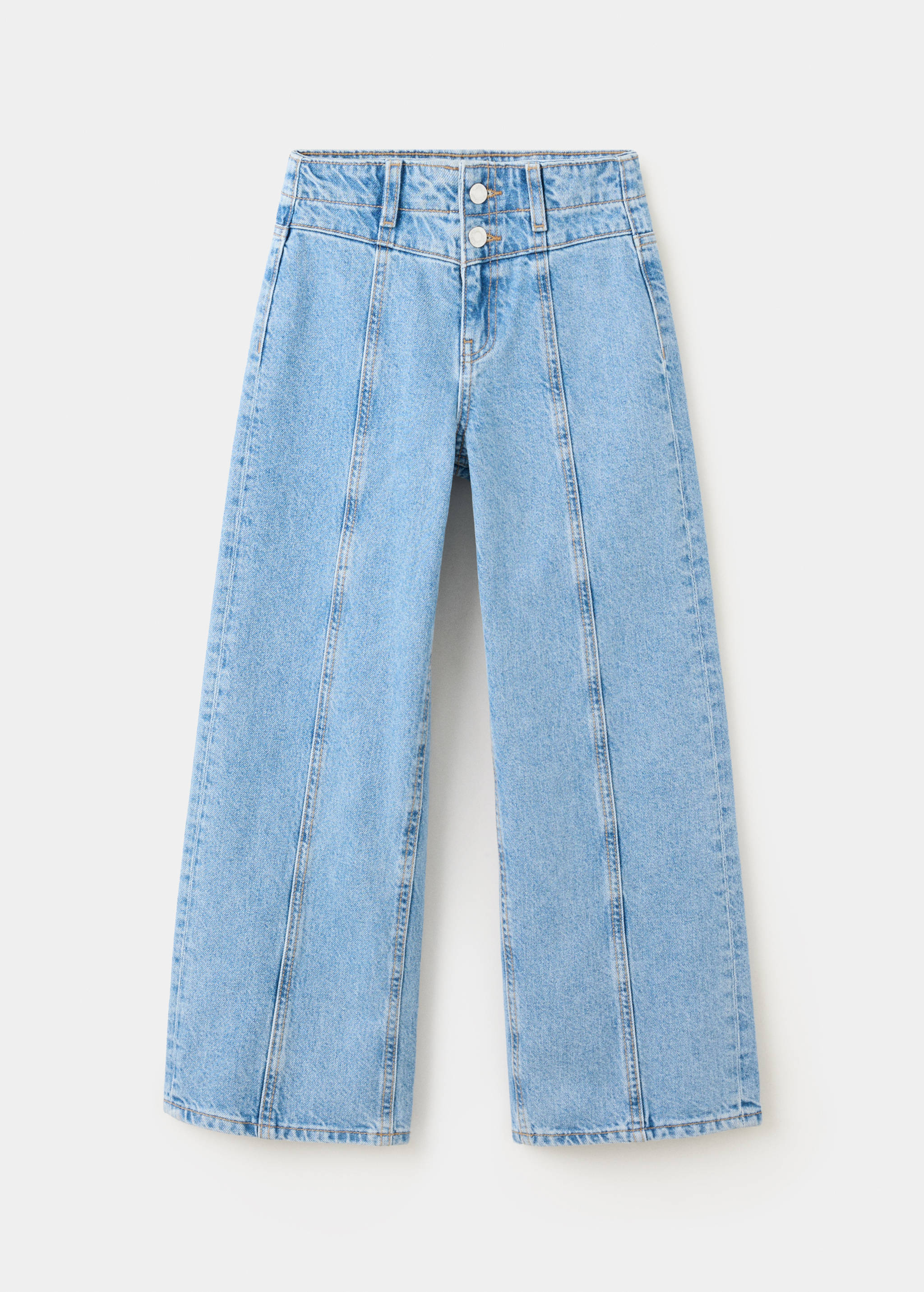 Wide-leg double-button jeans - Article without model