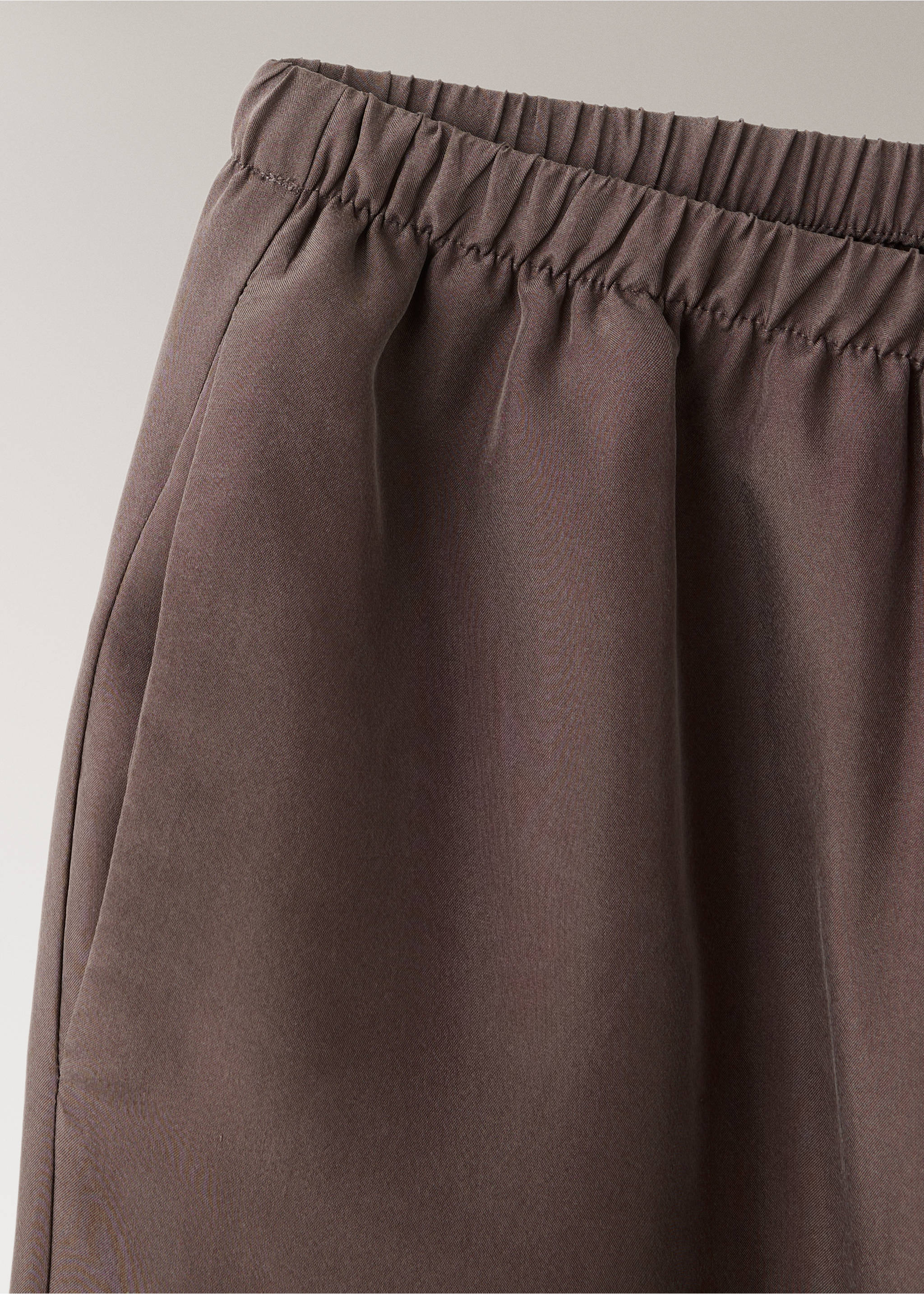 Pyjama pants 100% silk - Details of the article 8, Brown. Ref: 37002922-00.