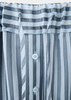 Silk blend striped pyjama bottoms — Blue 6