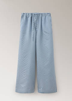 Silk blend striped pyjama bottoms — Blue 5