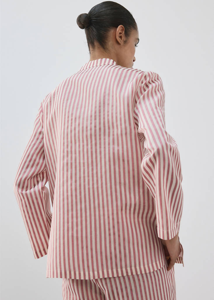 Silk blend striped pyjama bottoms — Pink