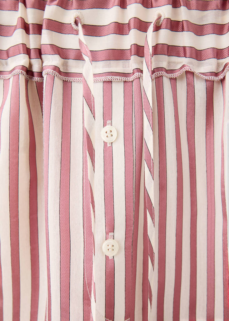 Silk blend striped pyjama bottoms — Pink