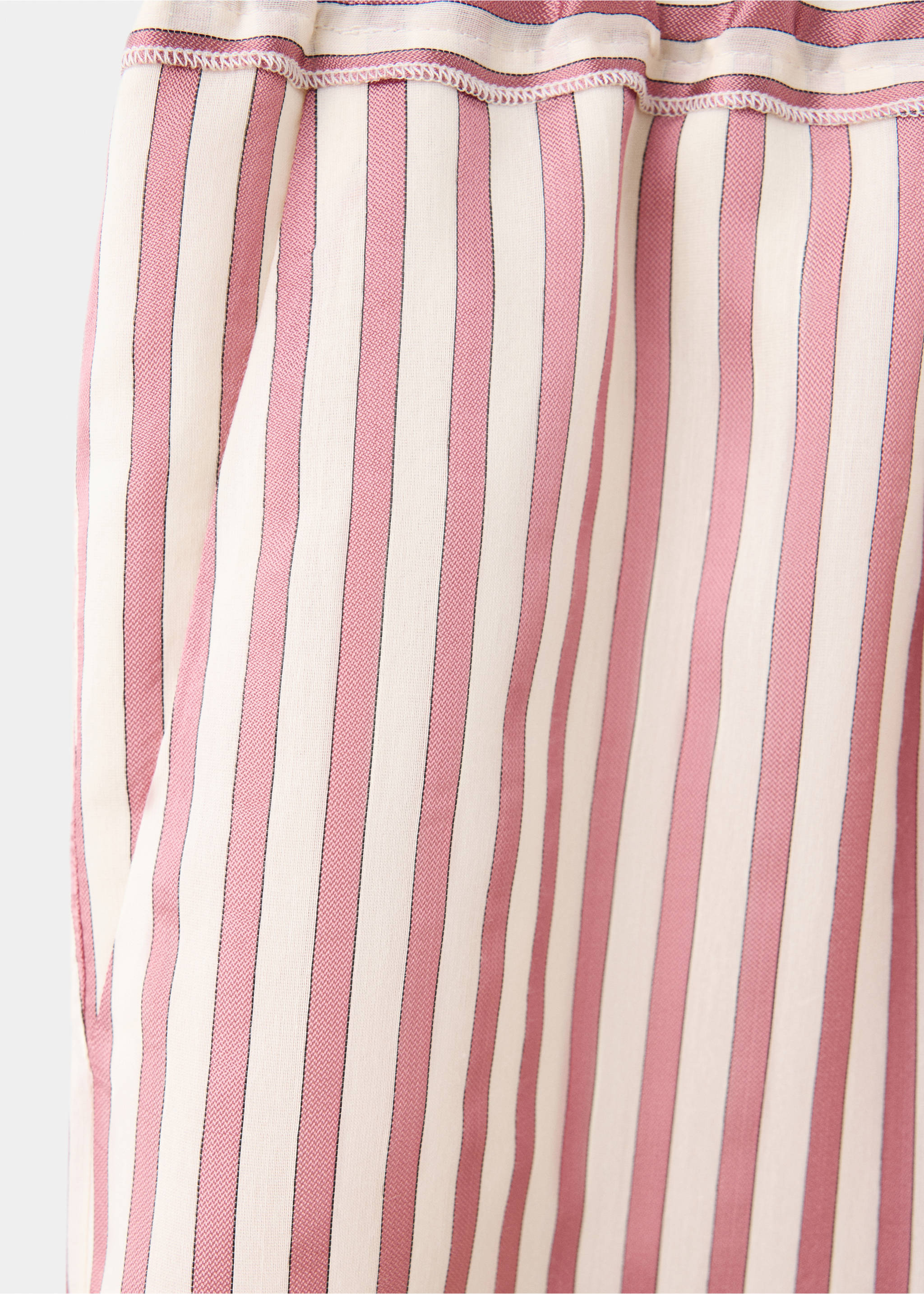 Striped pajama trousers - Details of the article 0, Pink. Ref: 37002923-00.