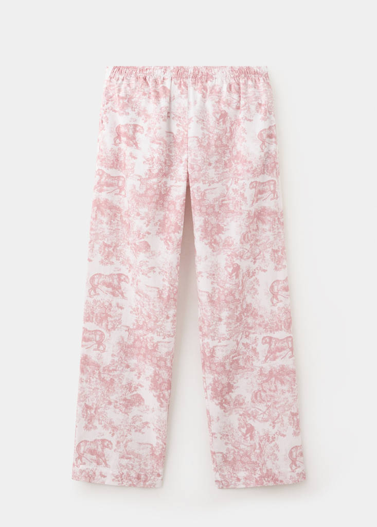 Printed cotton trousers — Pink