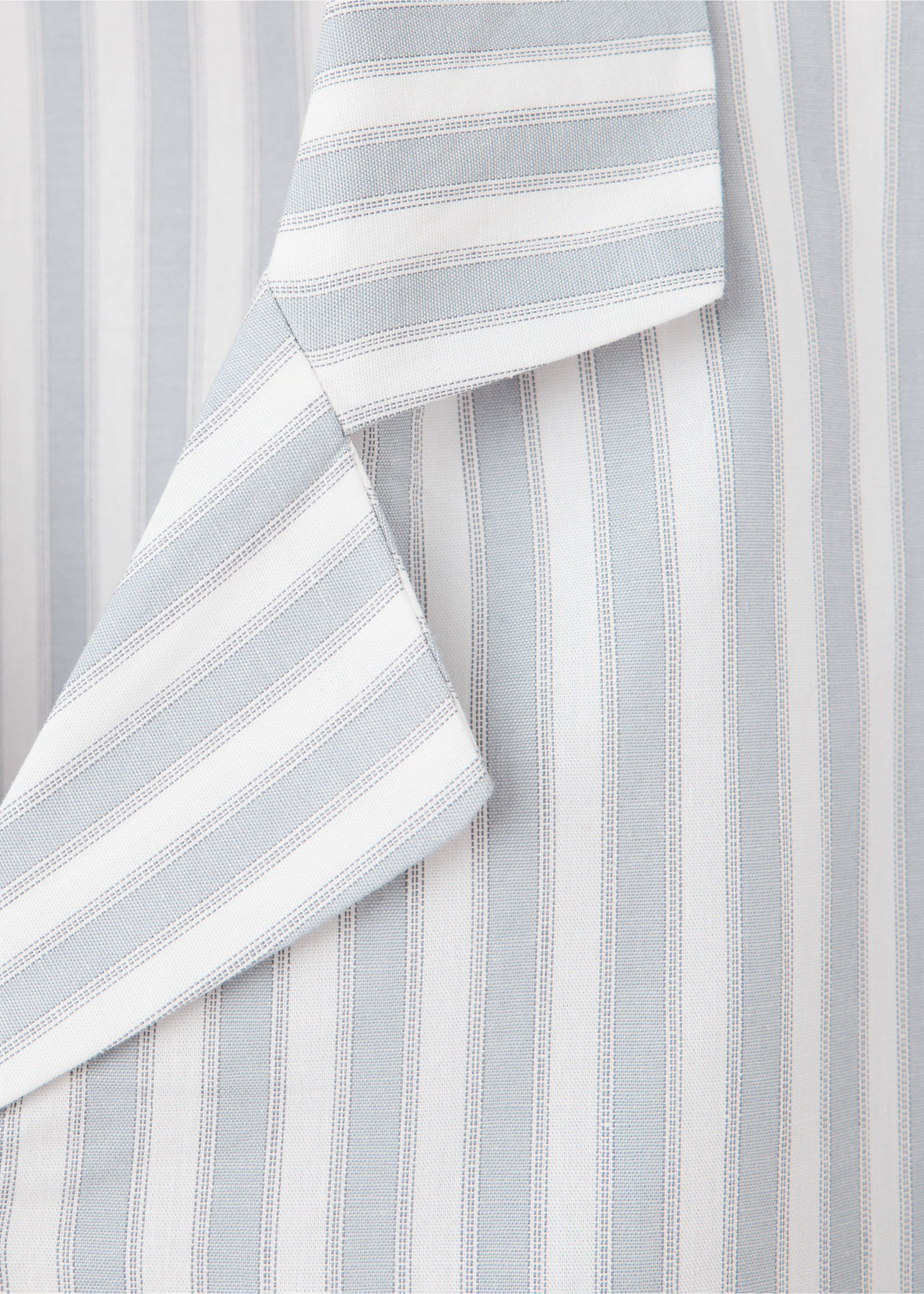 Striped cotton trousers - Details of the article 8, Blue. Ref: 37002926-00.