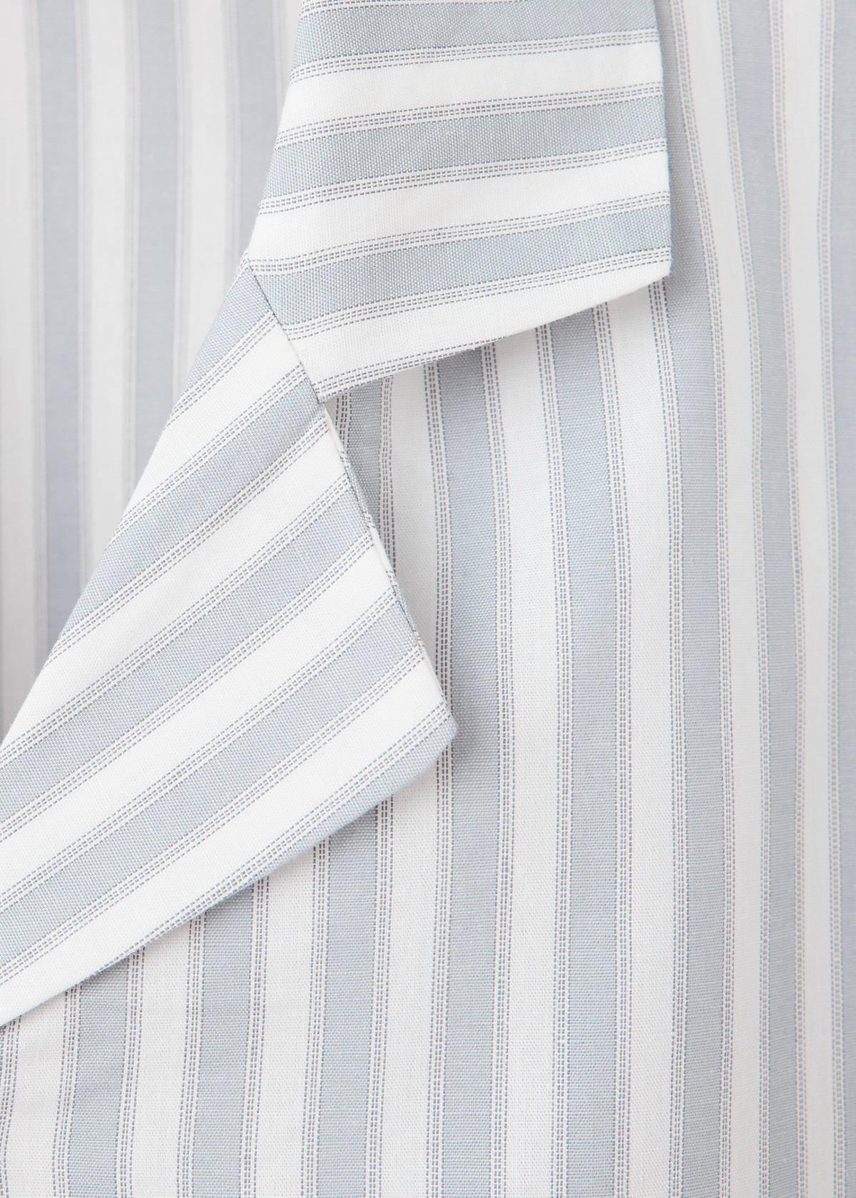 Striped cotton trousers — Blue