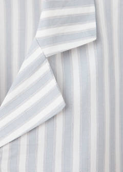 Striped cotton trousers — Blue 6