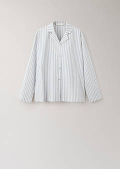 Striped cotton trousers — Blue 5