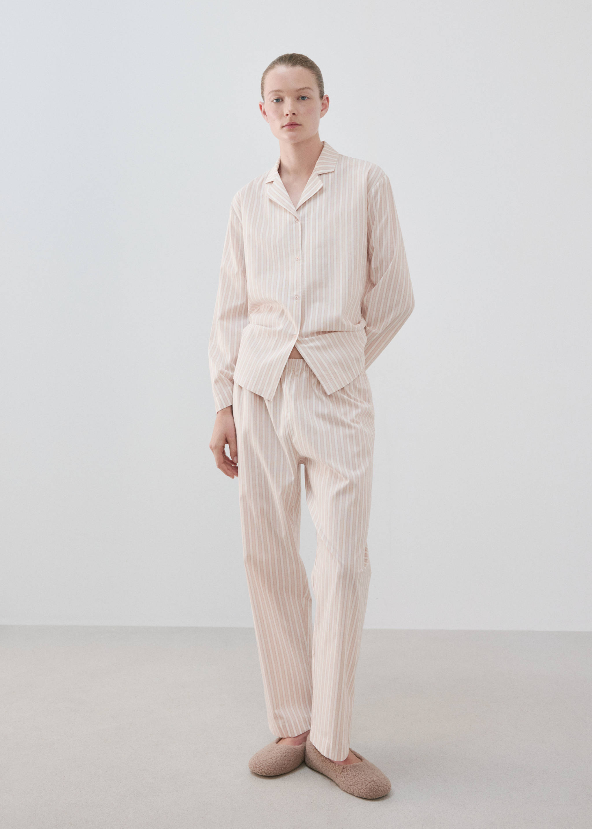 Striped cotton trousers - General plane
