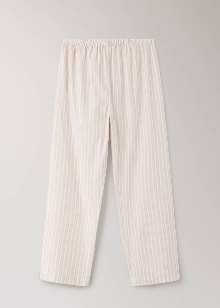 Striped cotton trousers — Pink