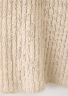Knitted ribbed sweater — Beige 8