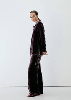 Silk blend pyjama bottoms — Purple 2