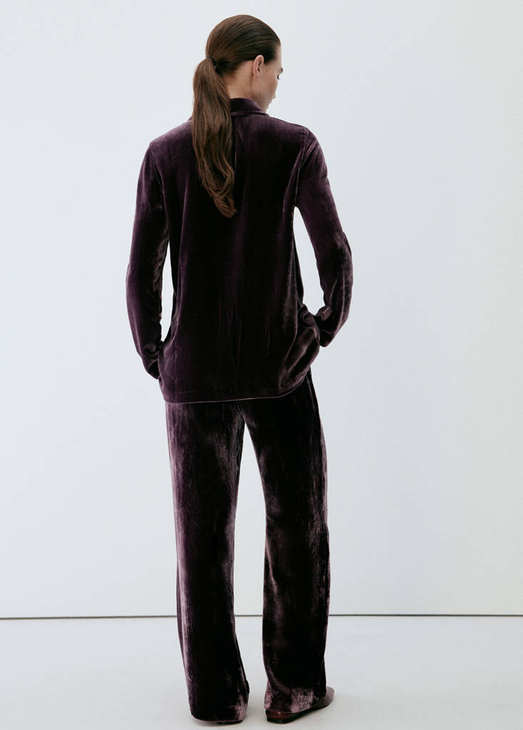 Silk blend pyjama bottoms — Purple