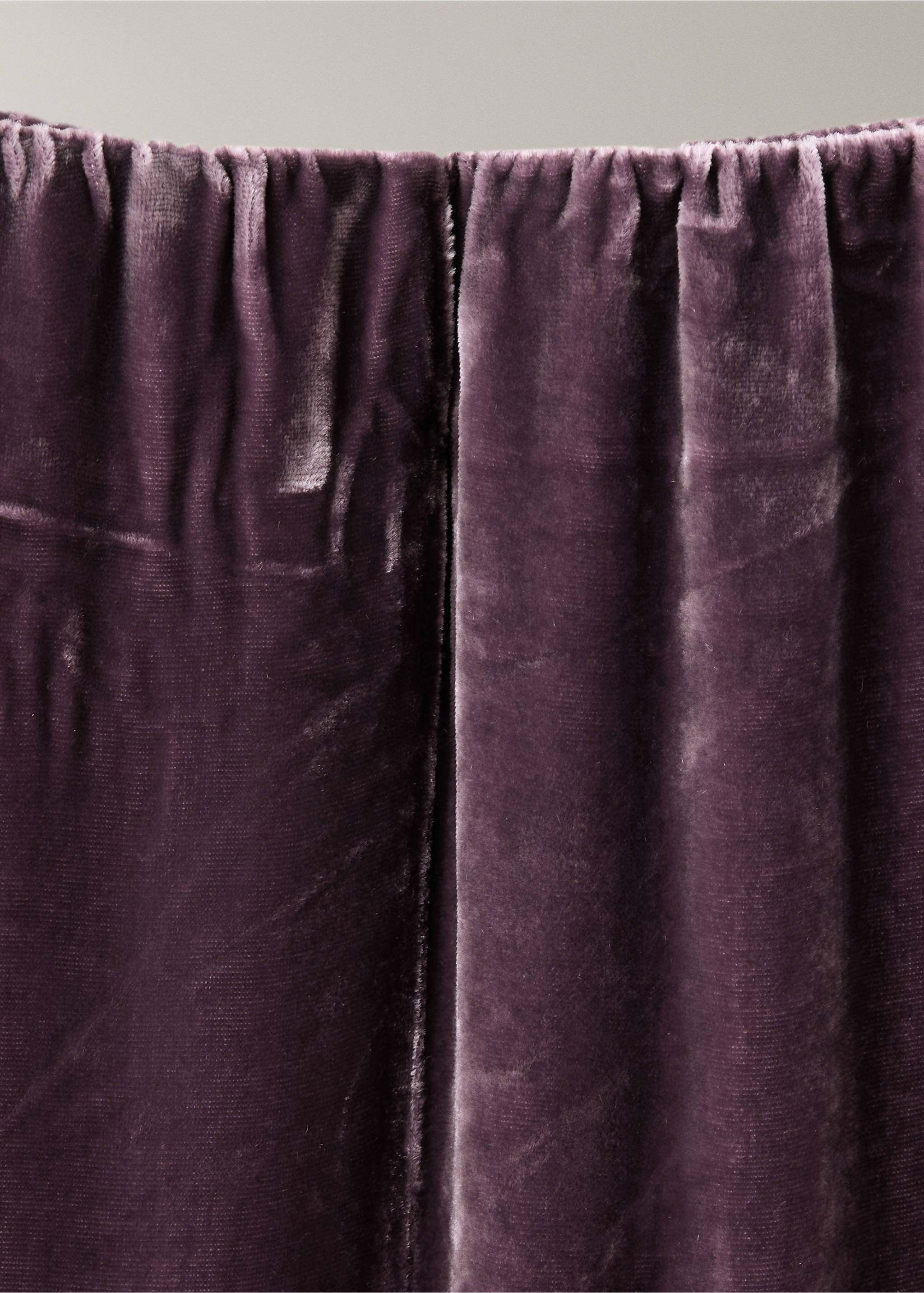 Pantalon de pyjama en mélange de soie - Détail de l'article 8, Violet. Ref: 37002932-00.